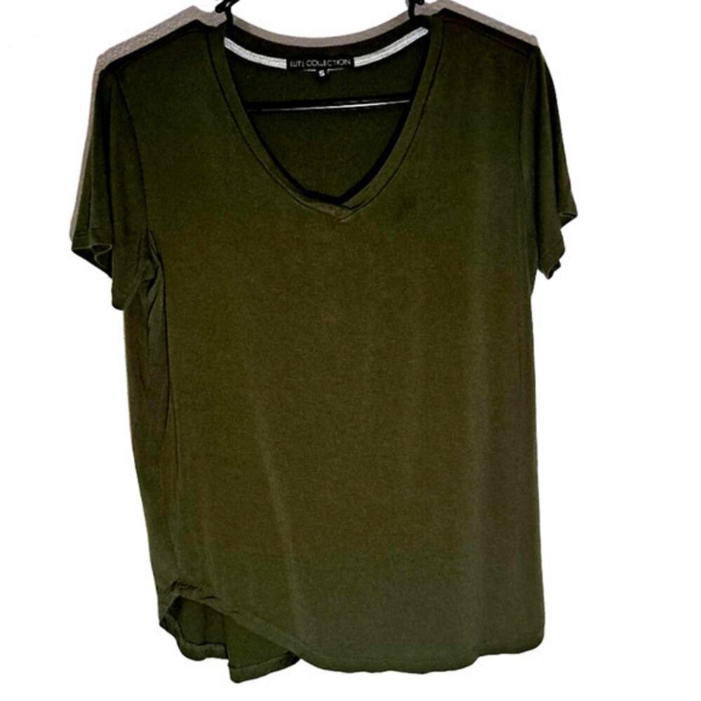 Elite collection olive green shirt size s
